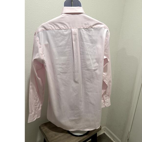 Club Room Mens Regular Fit Performance Shirt Pink Neck 15.5 Sleeve 32/33 Cotton - Picture 5 of 6